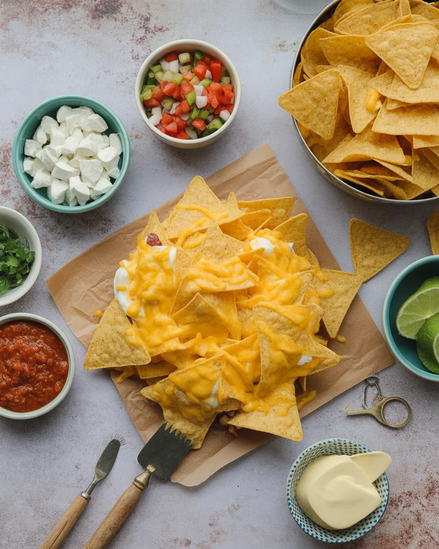 Cheesy Loaded Nachos with Fresh Veggies for a Fun Feast