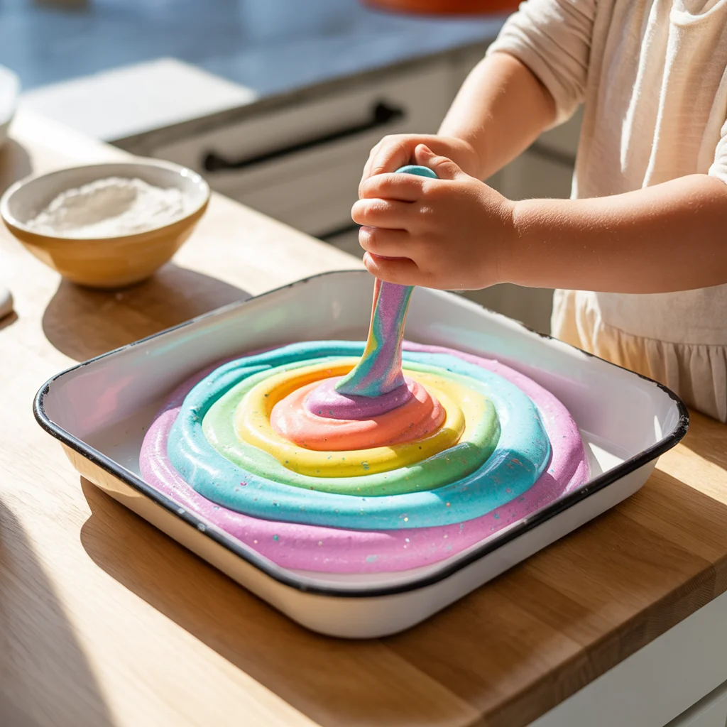 Cornstarch and Dish Soap Bubble Dough