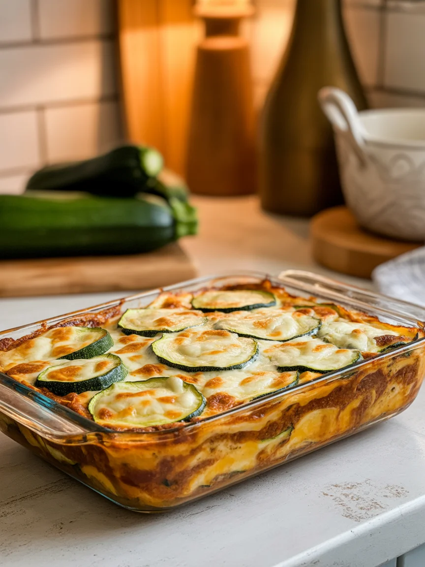Lasaña de calabacín y atún