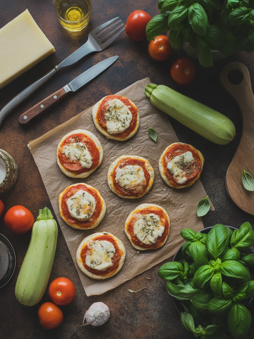 Mini pizzas de calabacín