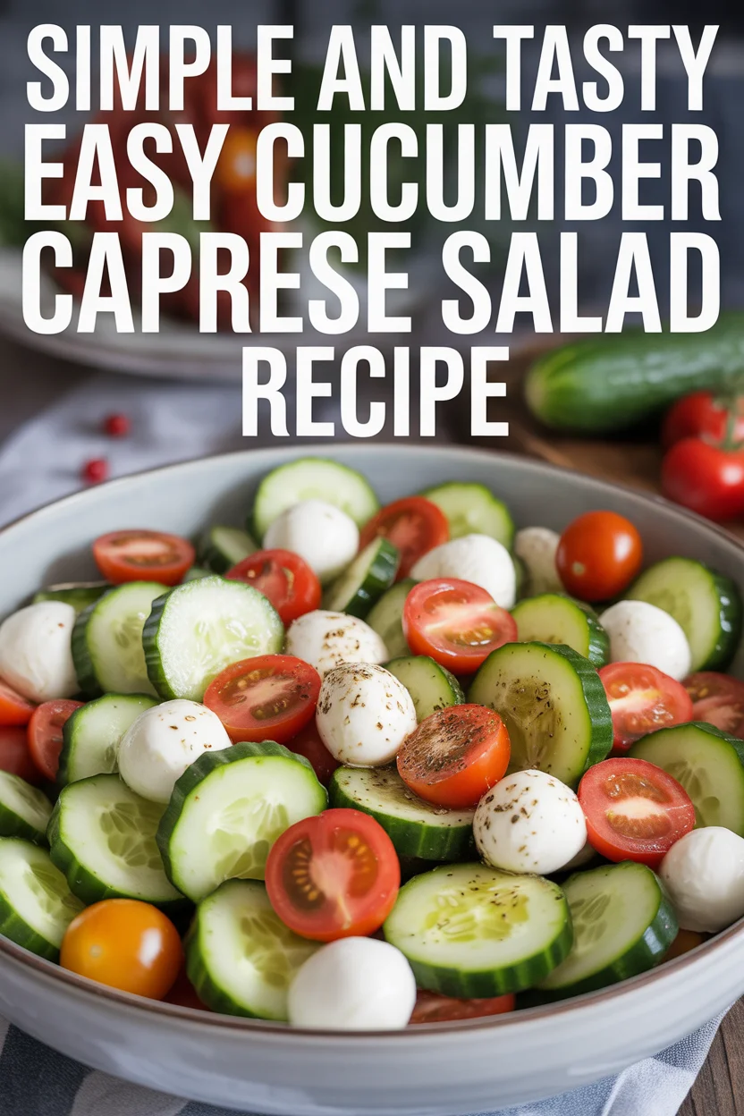 Simple and Tasty Easy Cucumber Caprese Salad Recipe