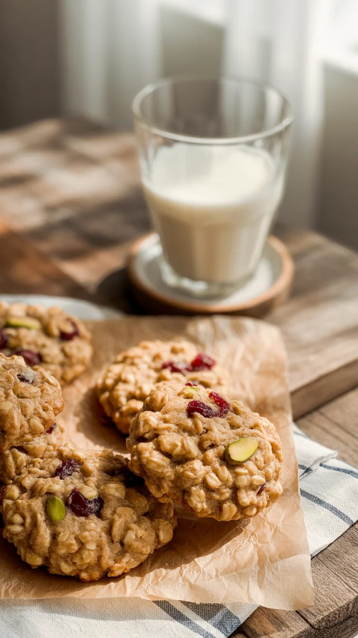 Healthy Oat Cookies With Dried Fruit & Nuts