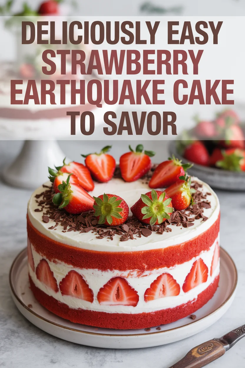 strawberry earthquake cake