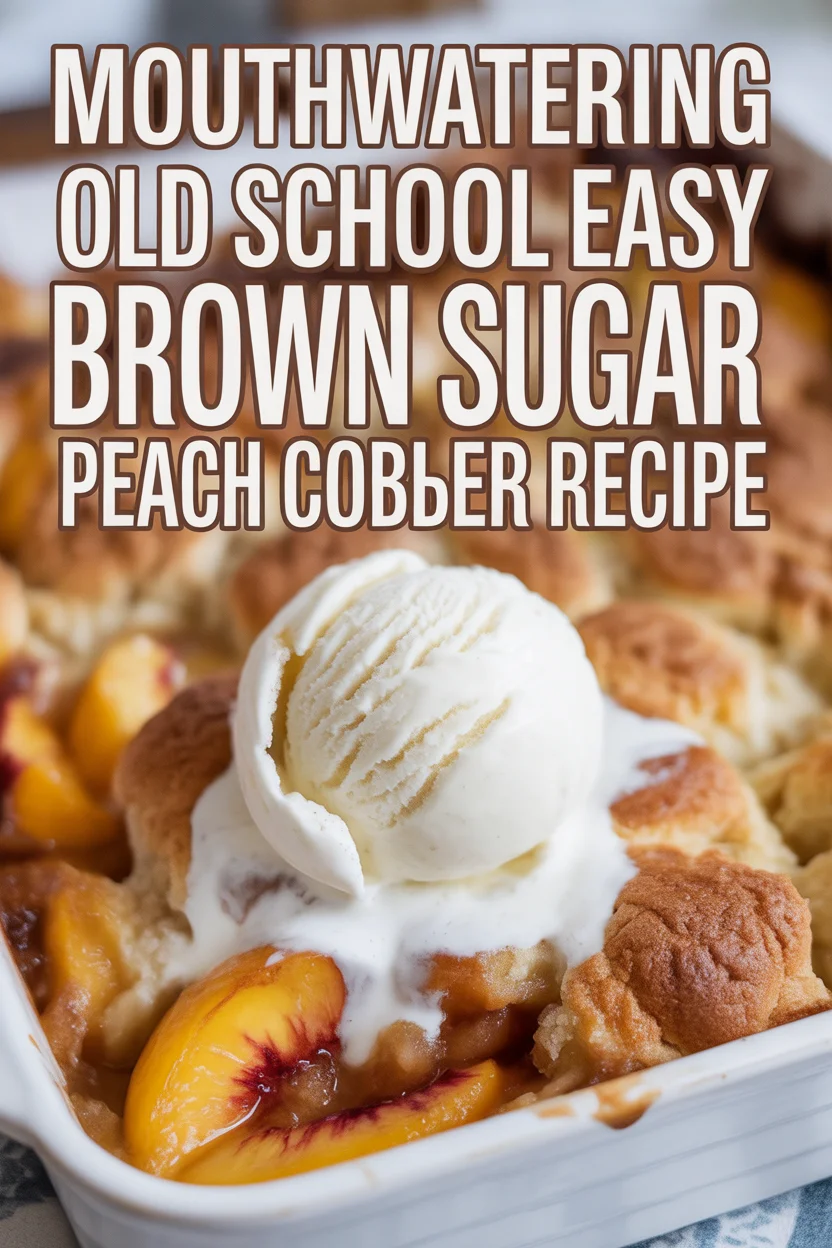 Old School Easy Brown Sugar Peach Cobbler