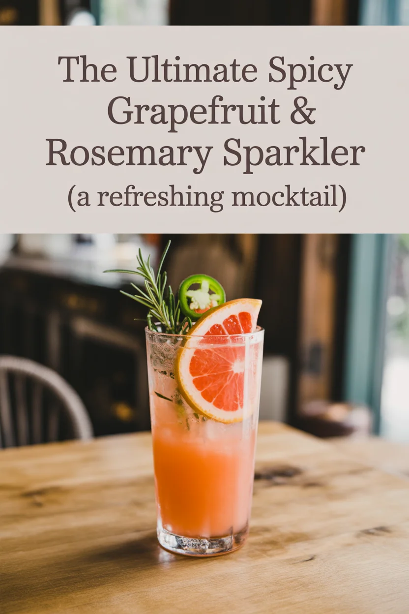 The Ultimate Spicy Grapefruit & Rosemary Sparkler (A Refreshing Mocktail)