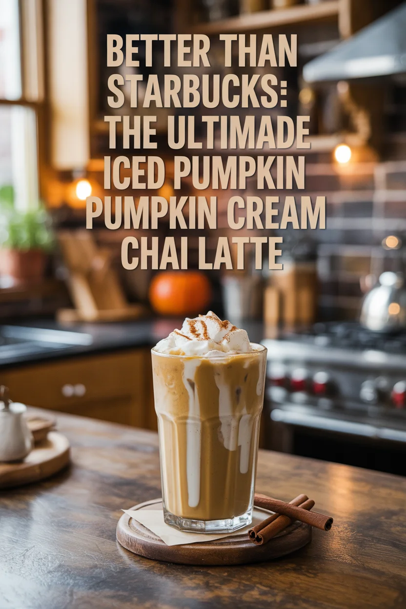 Better Than Starbucks: The Ultimate Homemade Iced Pumpkin Cream Chai Latte