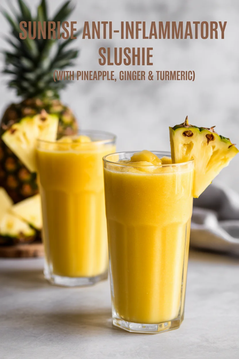 Sunrise Anti-Inflammatory Slushie (with Pineapple, Ginger & Turmeric)