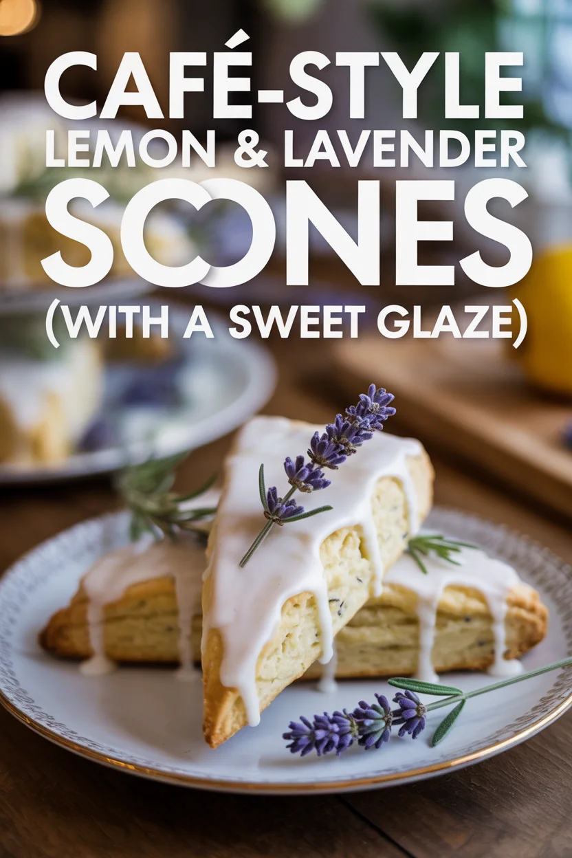 Café-Style Lemon & Lavender Scones (with a Sweet Glaze)