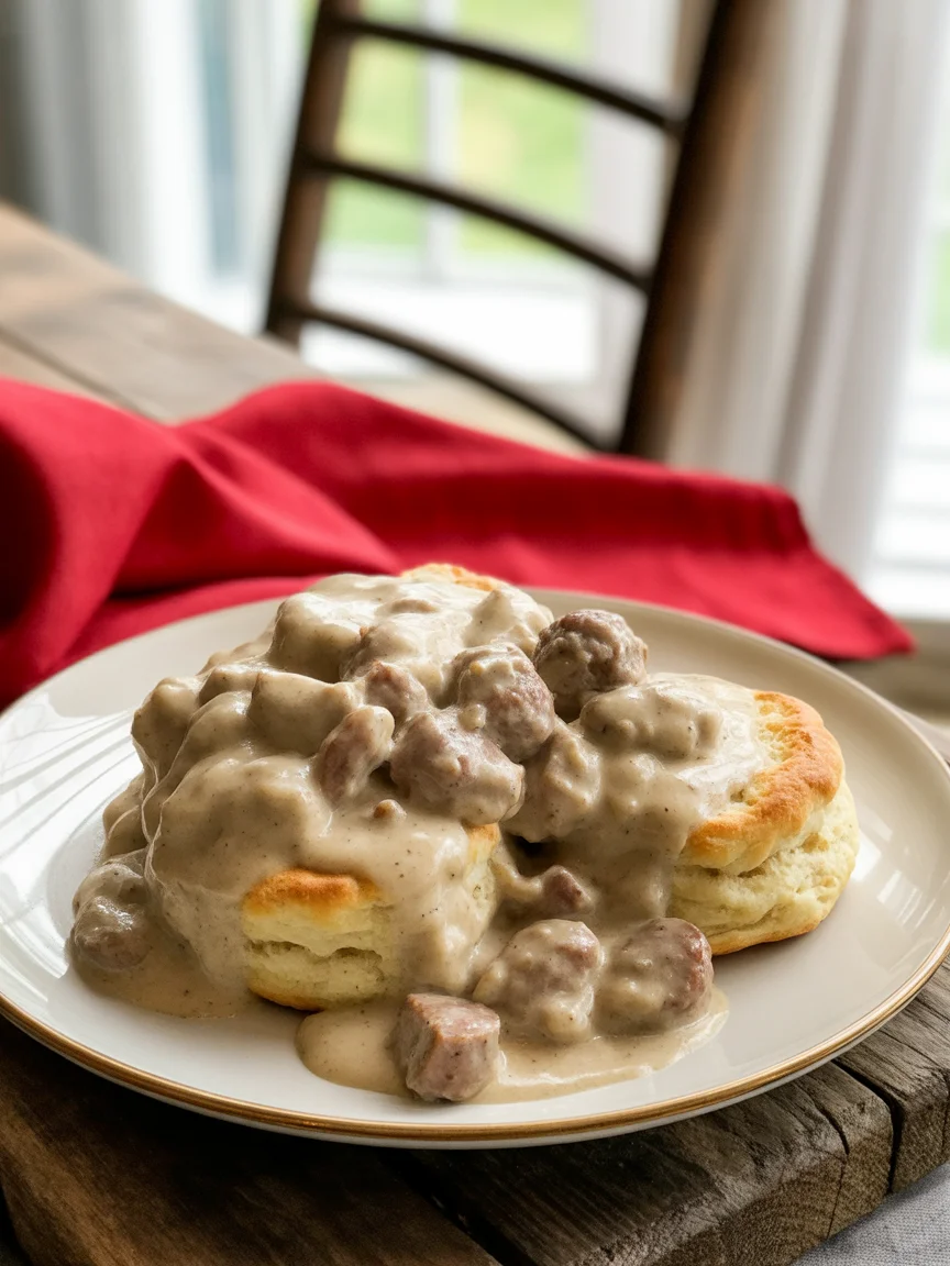 keto sausage gravy