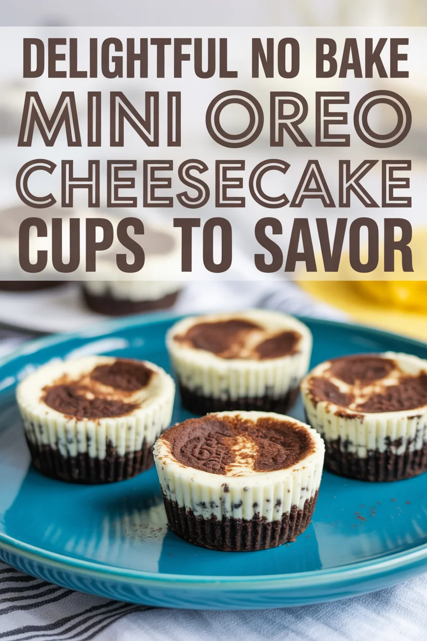 Delightful No Bake Mini Oreo Cheesecake Cups to Savor