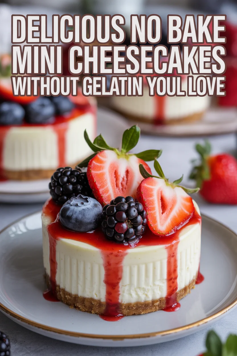 No Bake Mini Cheesecakes Without Gelatin