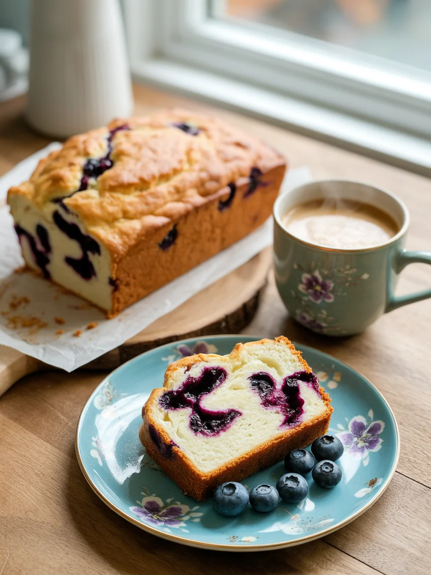 sweet keto blueberry bread
