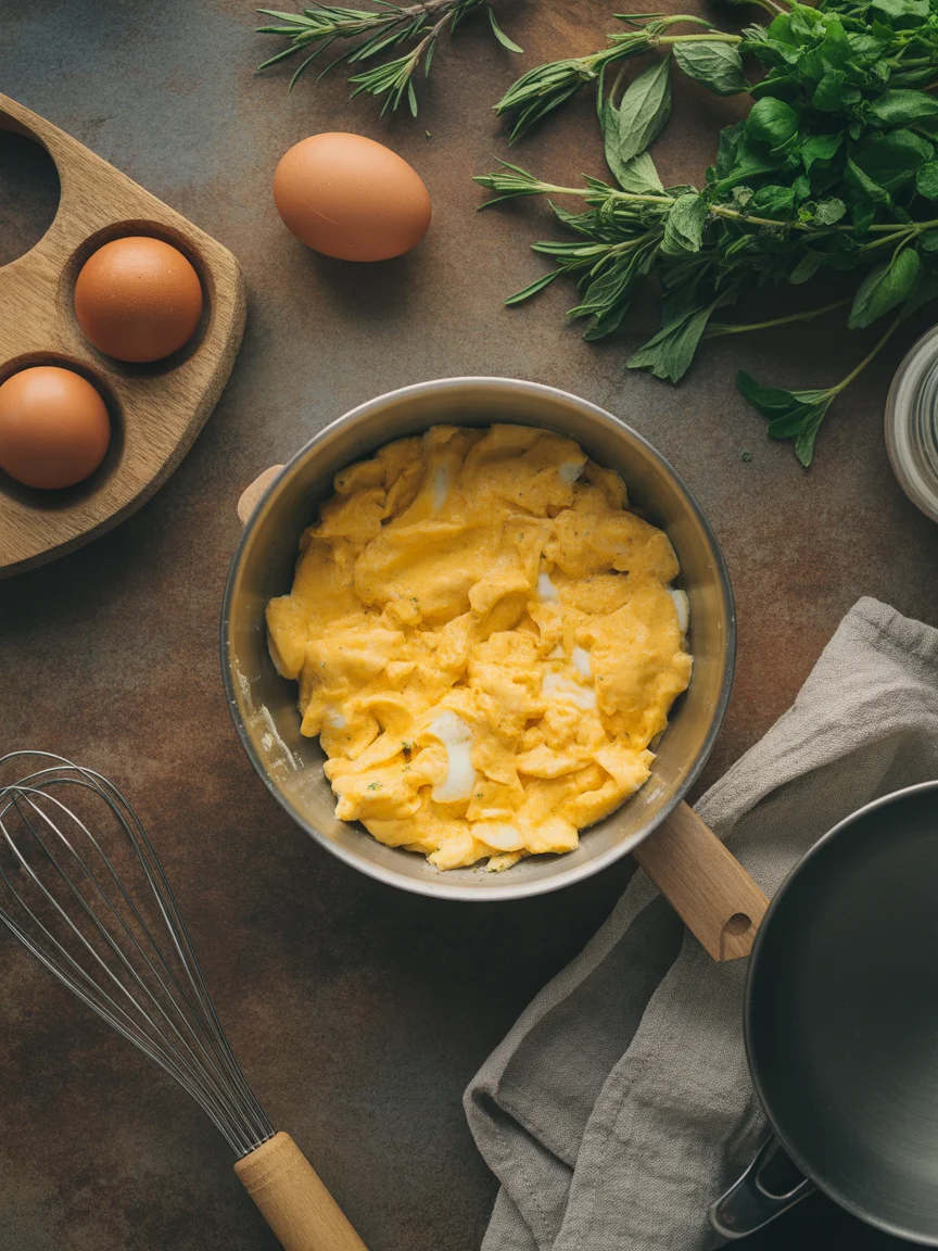 cheesy scrambled eggs