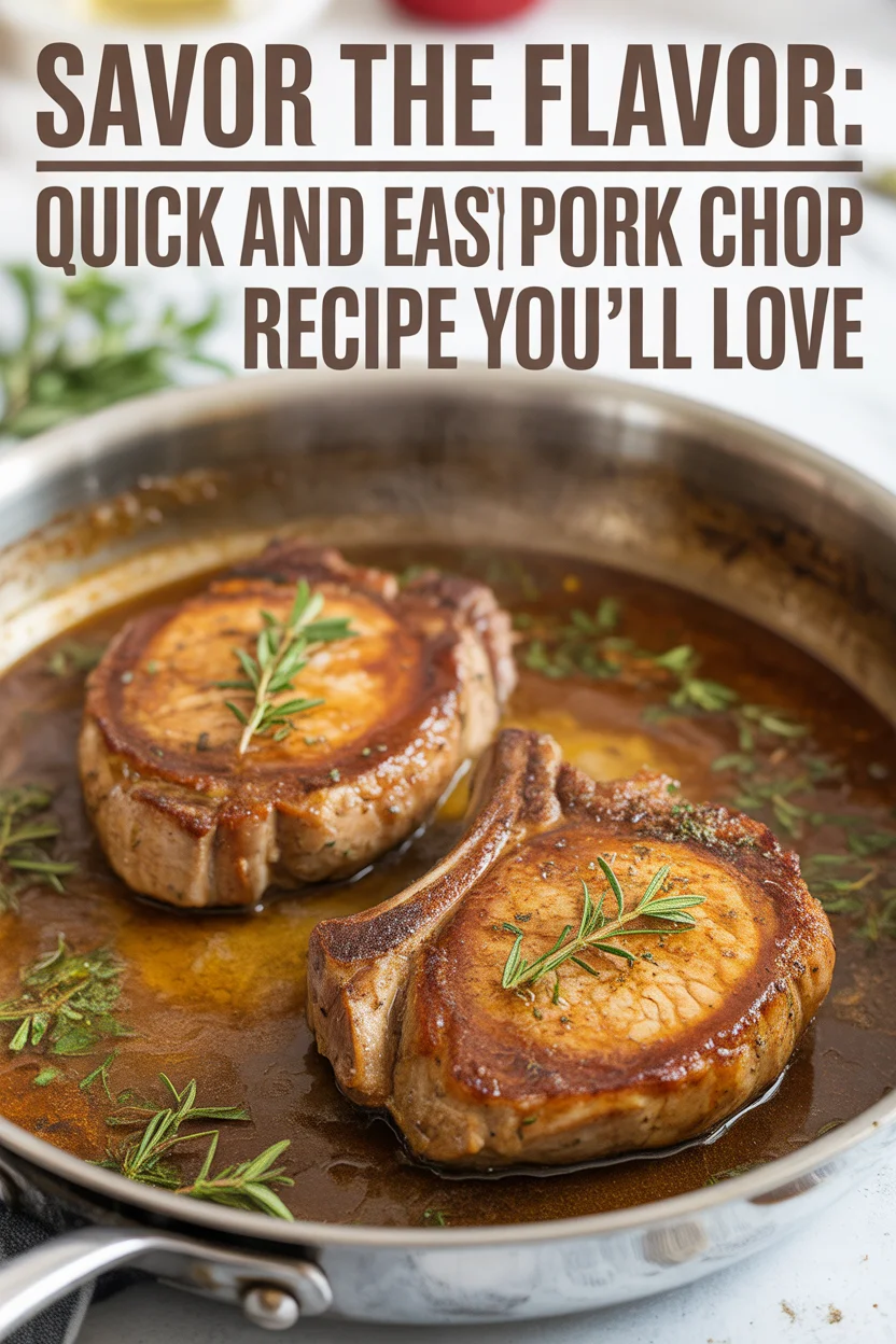 Savor the Flavor: Quick and Easy Pork Chop Recipe You'll Love