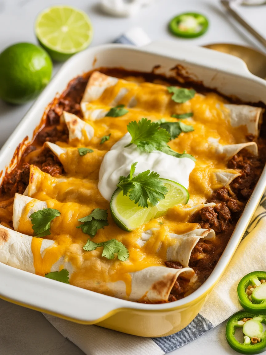 keto beef enchilada casserole