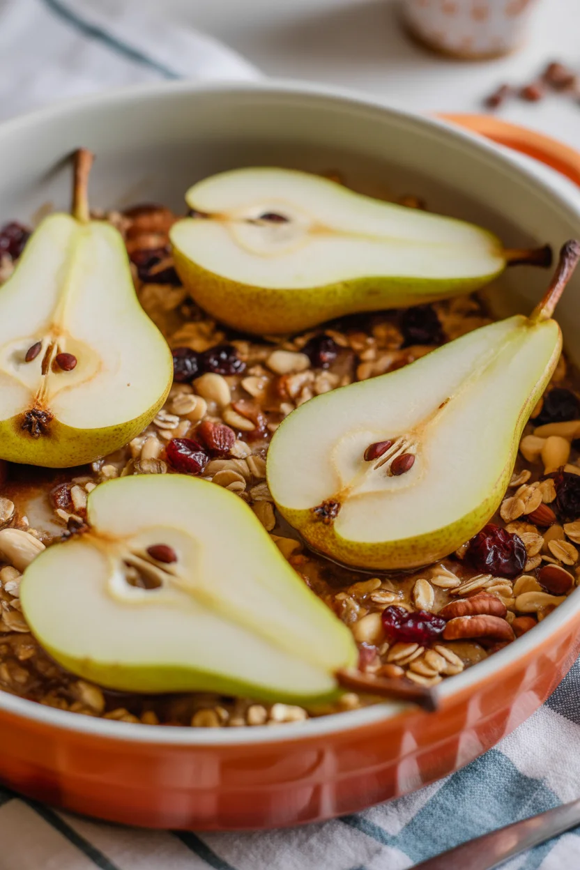 Delicious Baked Pears with Cinnamon, Maple Syrup, and Greek Yogurt