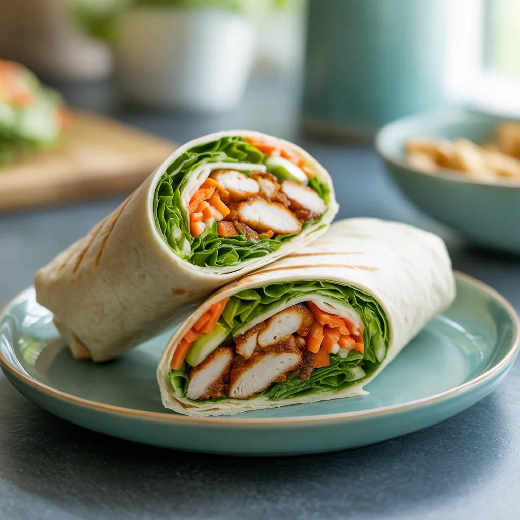 Satisfy Your Cravings with a Healthy Buffalo Chicken Wrap for Lunch