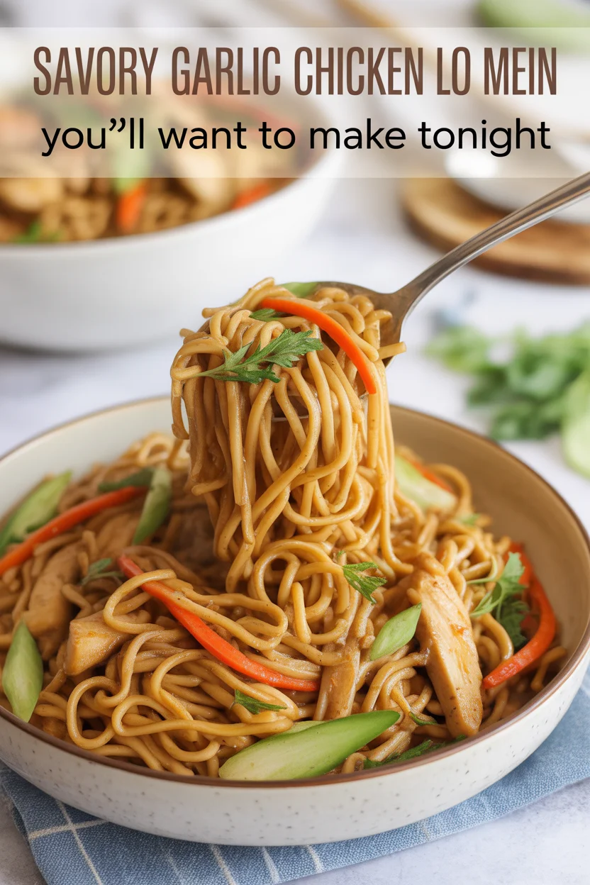 Garlic Chicken Lo Mein