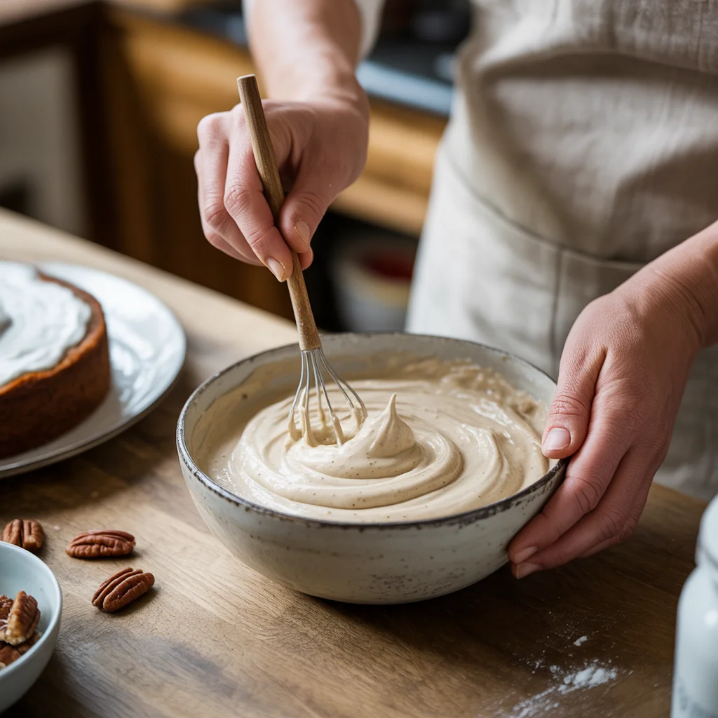 White German Chocolate Cake with a Cheesecake Center