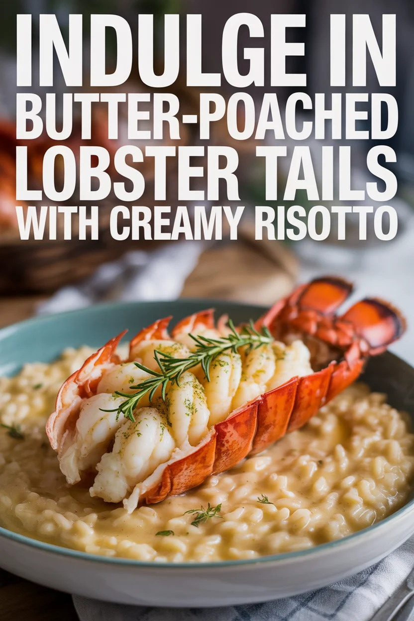 Indulge in Butter-Poached Lobster Tails with Creamy Risotto