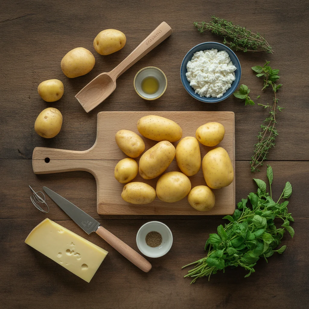 Mashed Potato Pancakes with Meat Filling