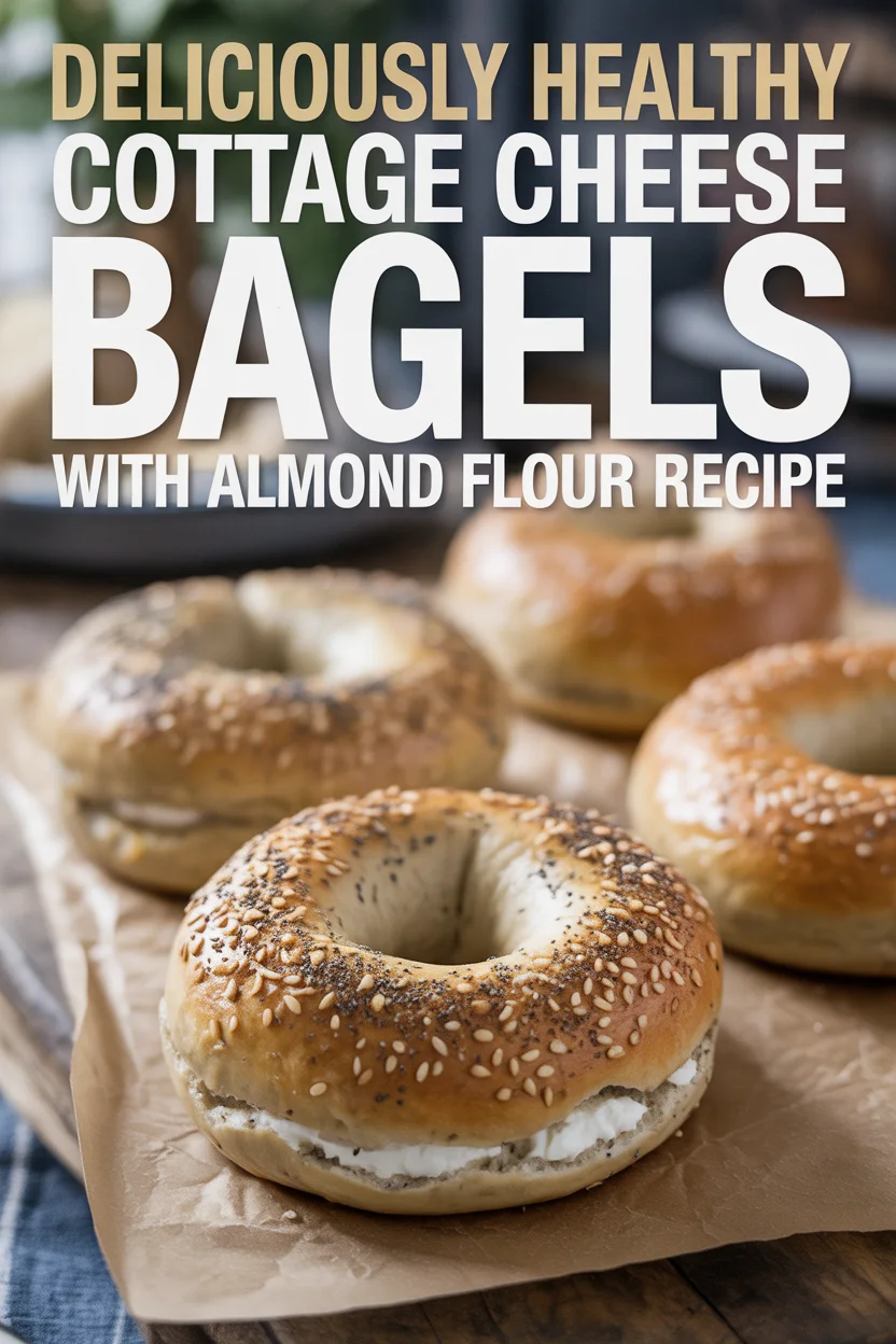 healthy cottage cheese bagels with almond flour