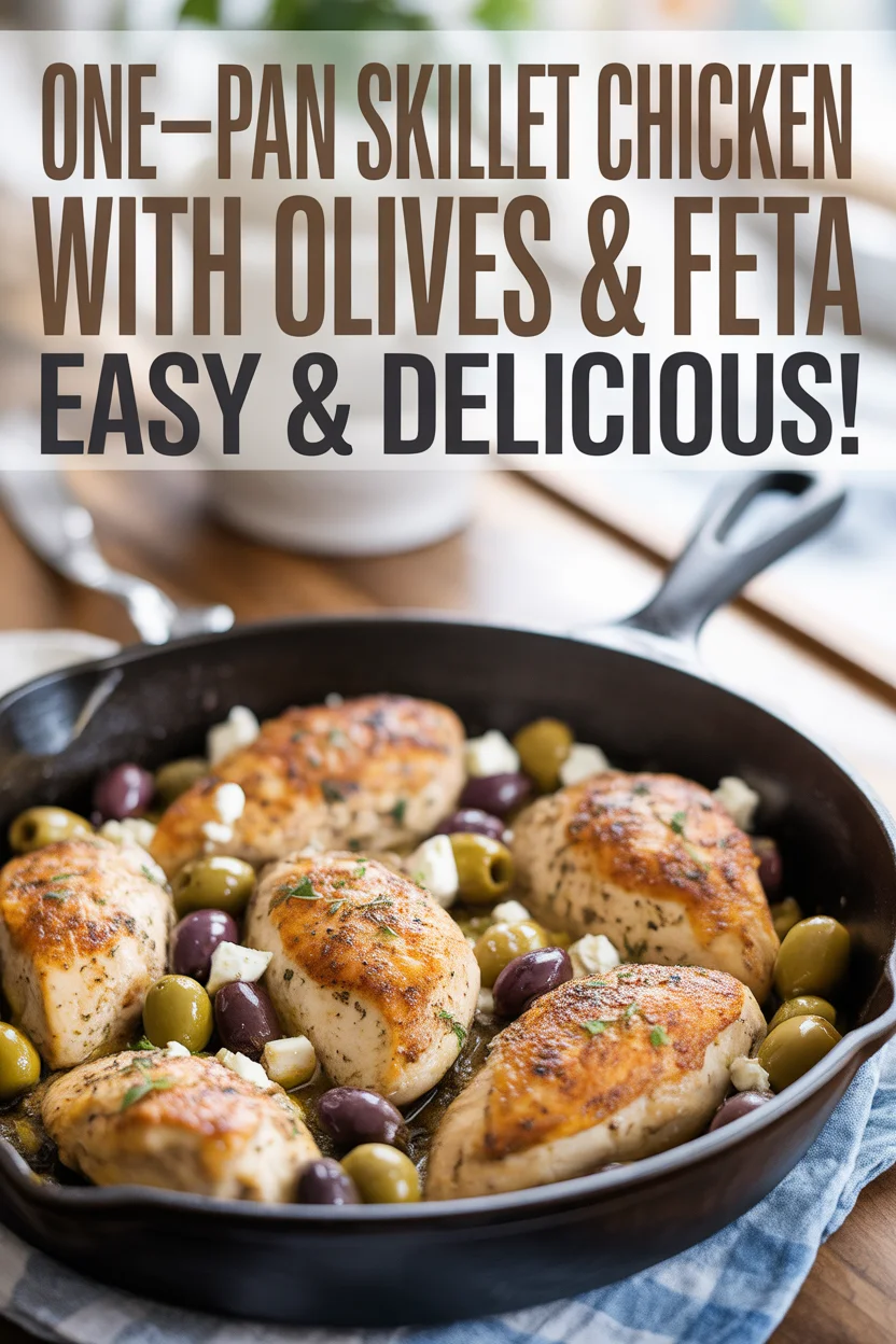 Skillet Chicken with Olives & Feta