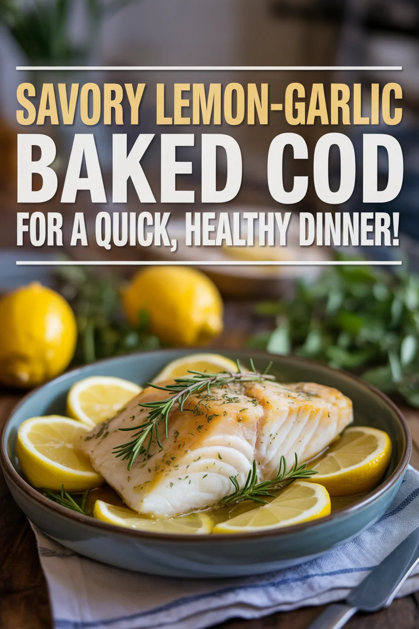 Savory Lemon-Garlic Baked Cod for a Quick, Healthy Dinner!