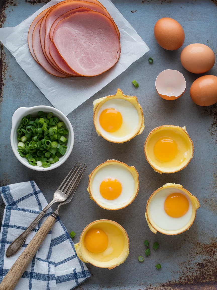 ham and cheese egg cups