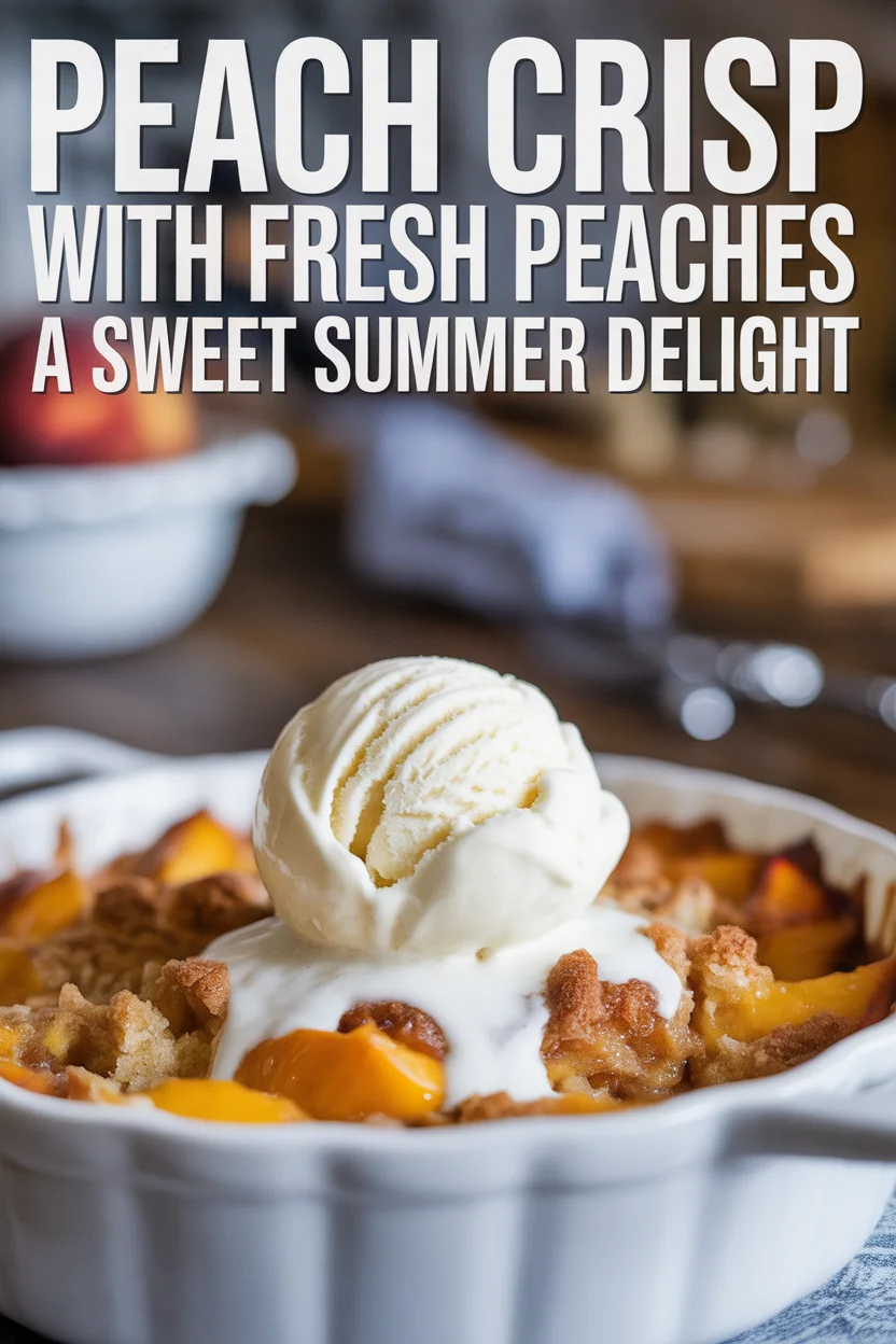 peach crisp with fresh peaches