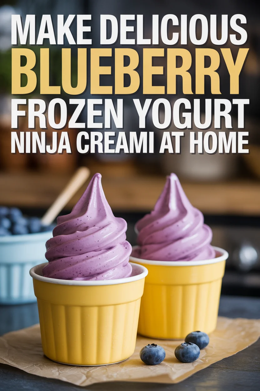 Make Delicious Blueberry Frozen Yogurt Ninja Creami at Home