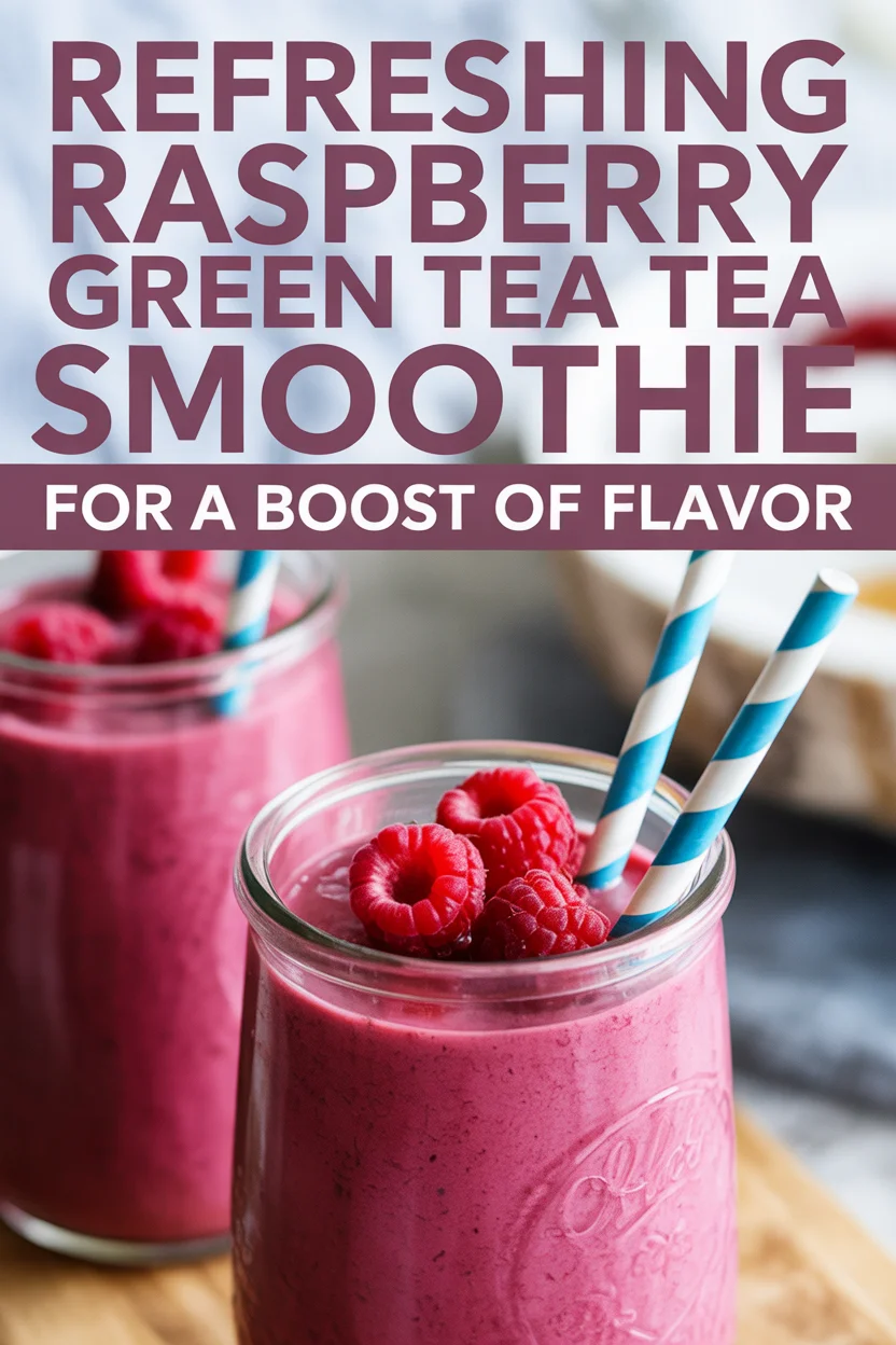 Raspberry Green Tea Smoothie