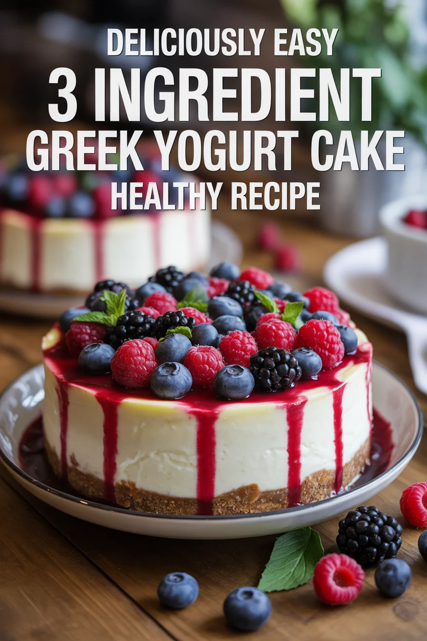 3 Ingredient Greek Yogurt Cake Healthy