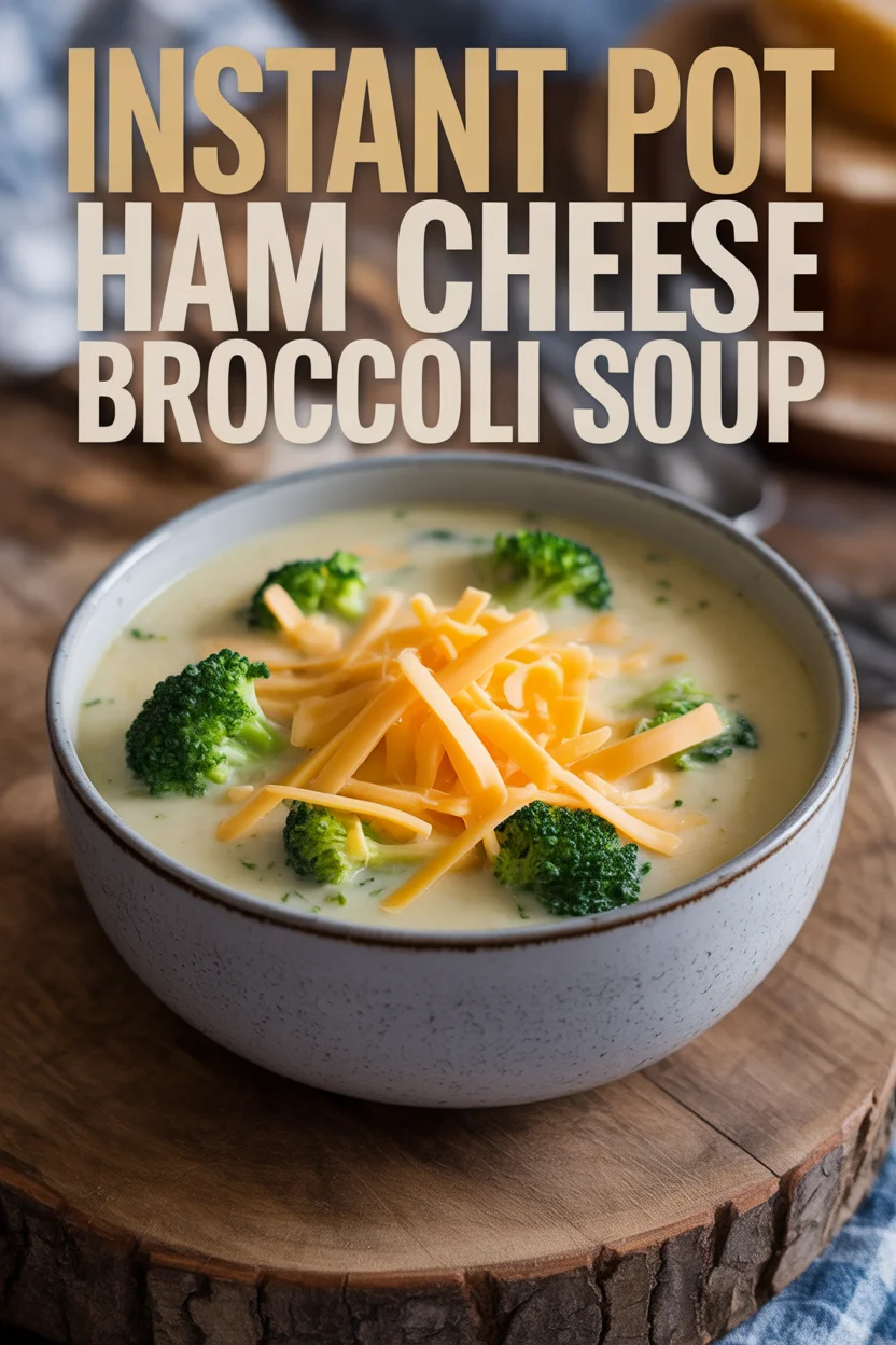 Instant Pot ham cheese broccoli soup