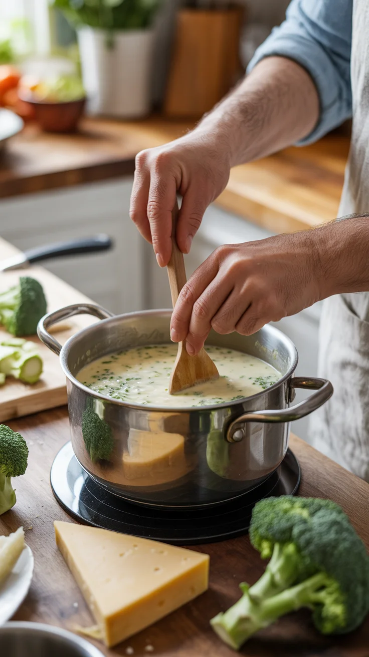 Instant Pot ham cheese broccoli soup