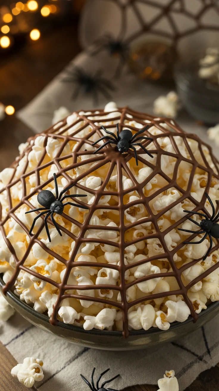 Spooky Spiderweb Popcorn