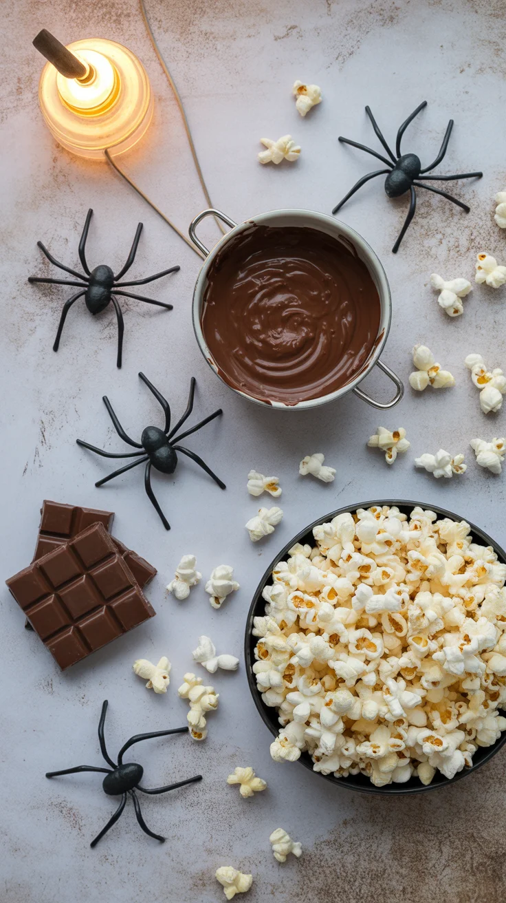Deliciously Spooky Spiderweb Popcorn for a Fun Halloween