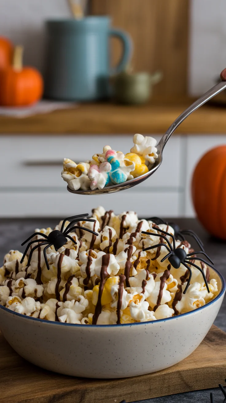 Spooky Spiderweb Popcorn