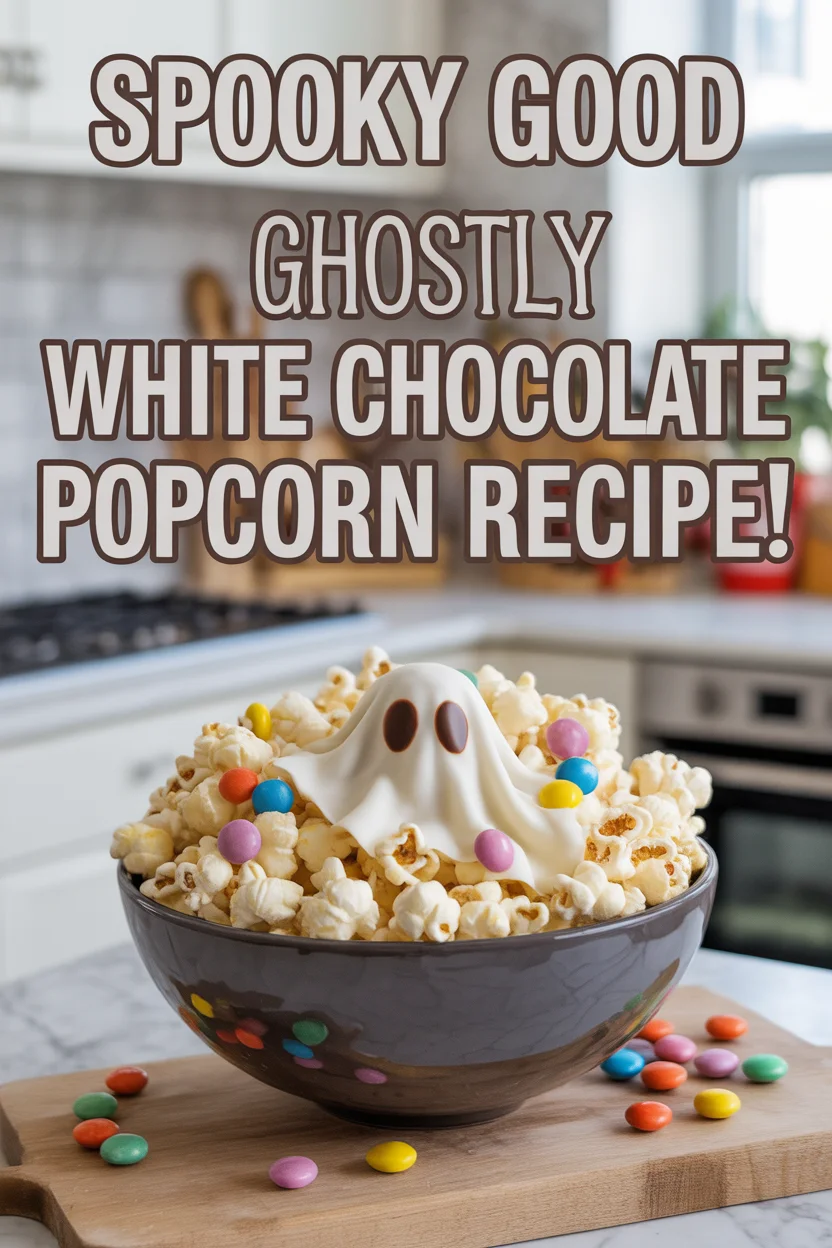 Ghostly White Chocolate Popcorn