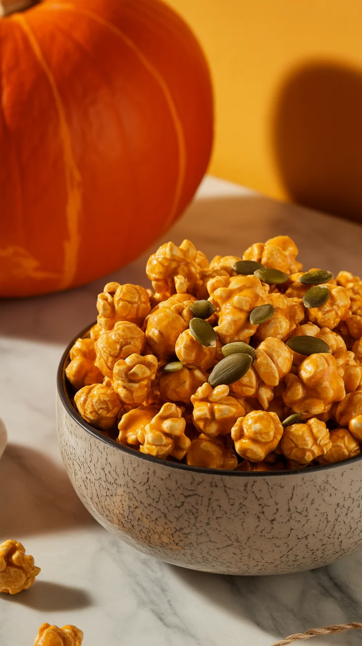 Pumpkin Spice Caramel Popcorn