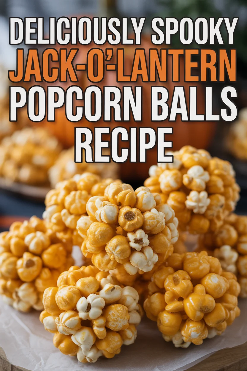 Deliciously Spooky Jack-O&rsquo;-Lantern Popcorn Balls Recipe