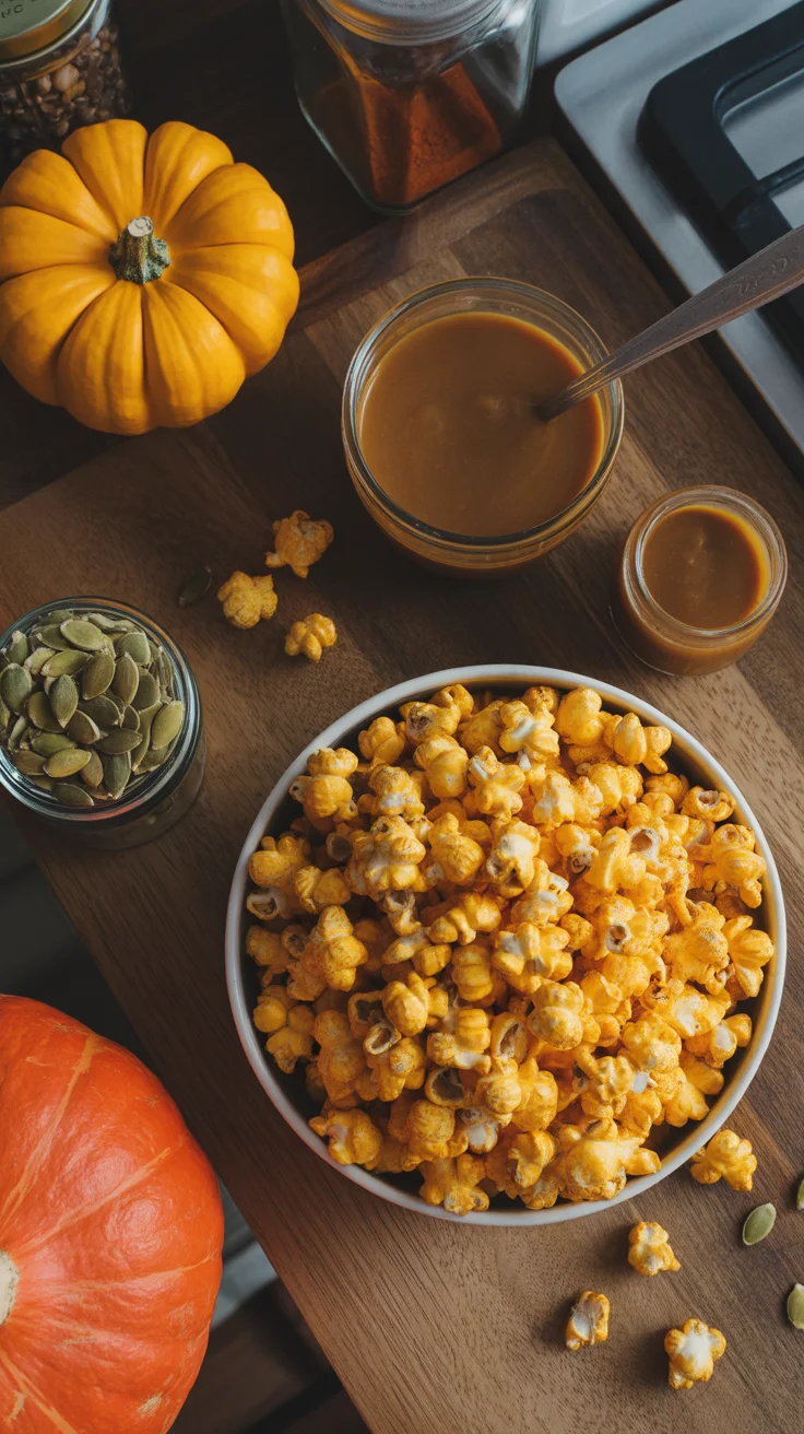 Heavenly Pumpkin Spice Caramel Popcorn That's Easy to Make!