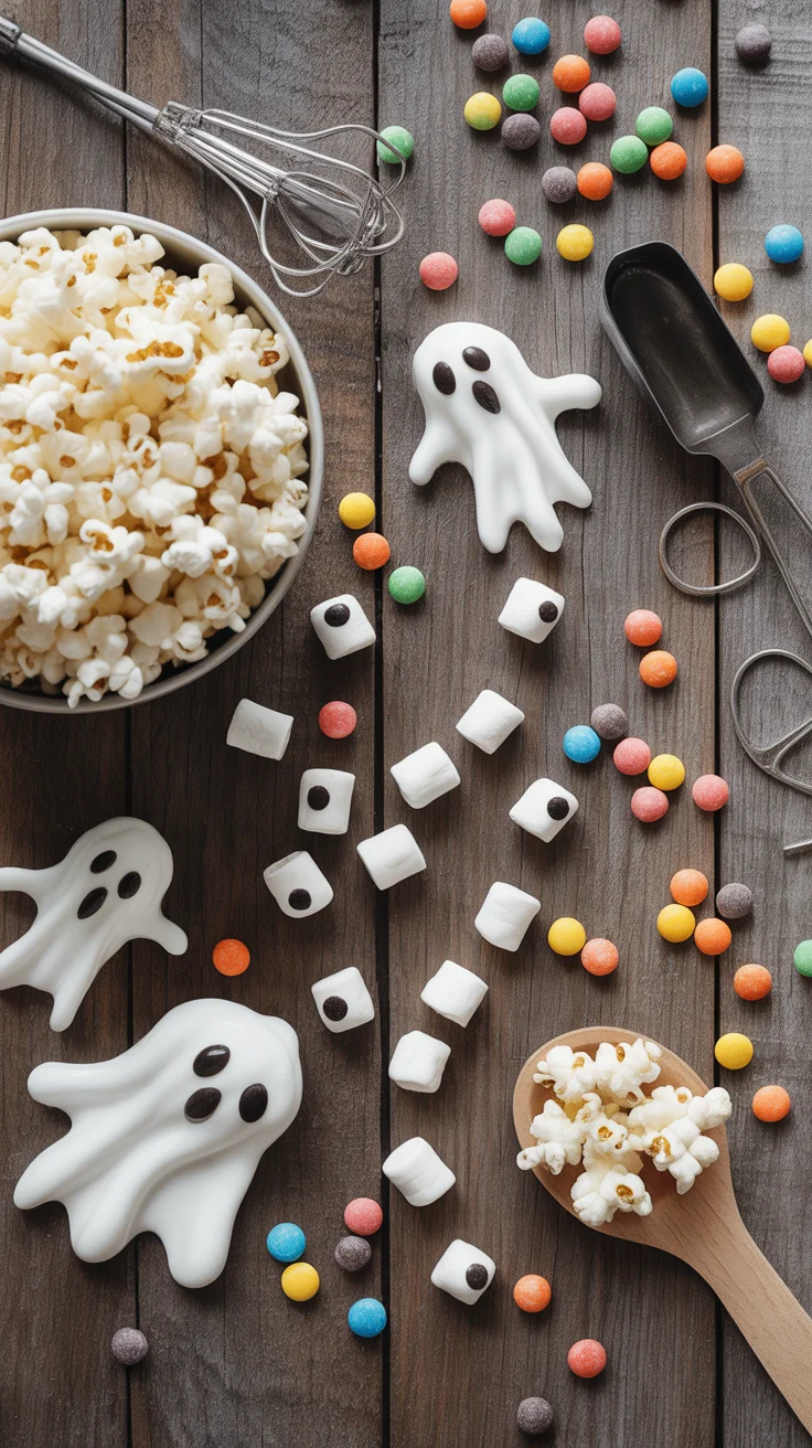 Ghostly White Chocolate Popcorn