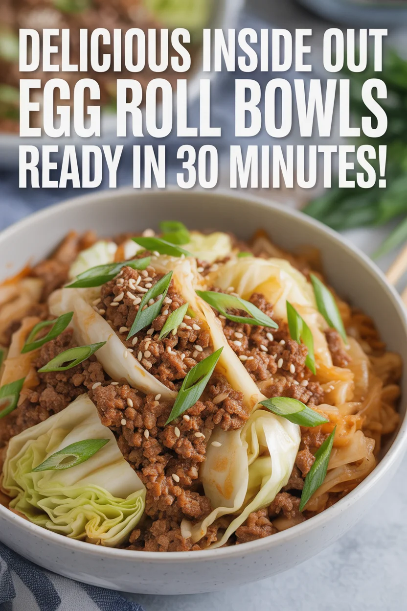 Delicious Inside Out Egg Roll Bowls Ready in 30 Minutes!
