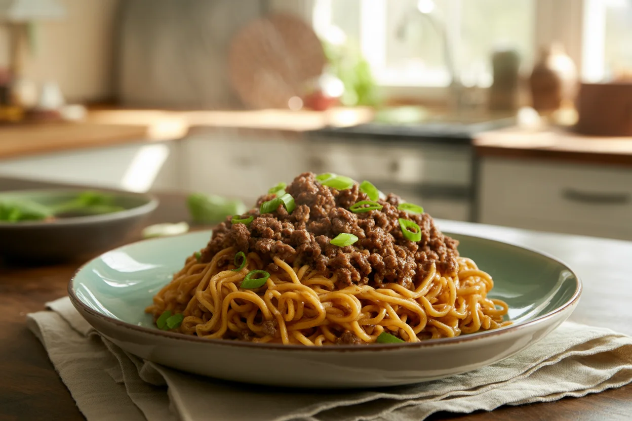 Mongolian Ground Beef Noodles – Quick, Tasty, Family Favorite