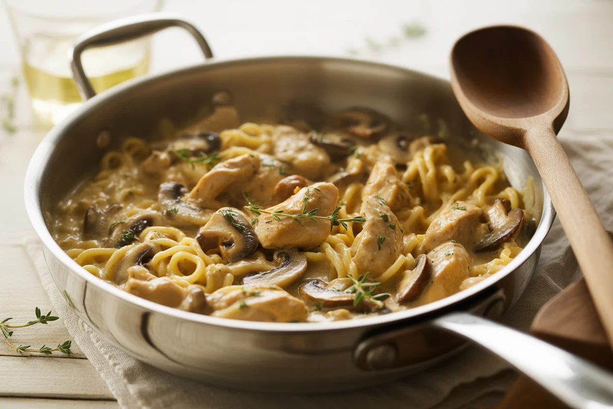 Creamy Chicken Mushroom Pasta Made Simple and Delicious
