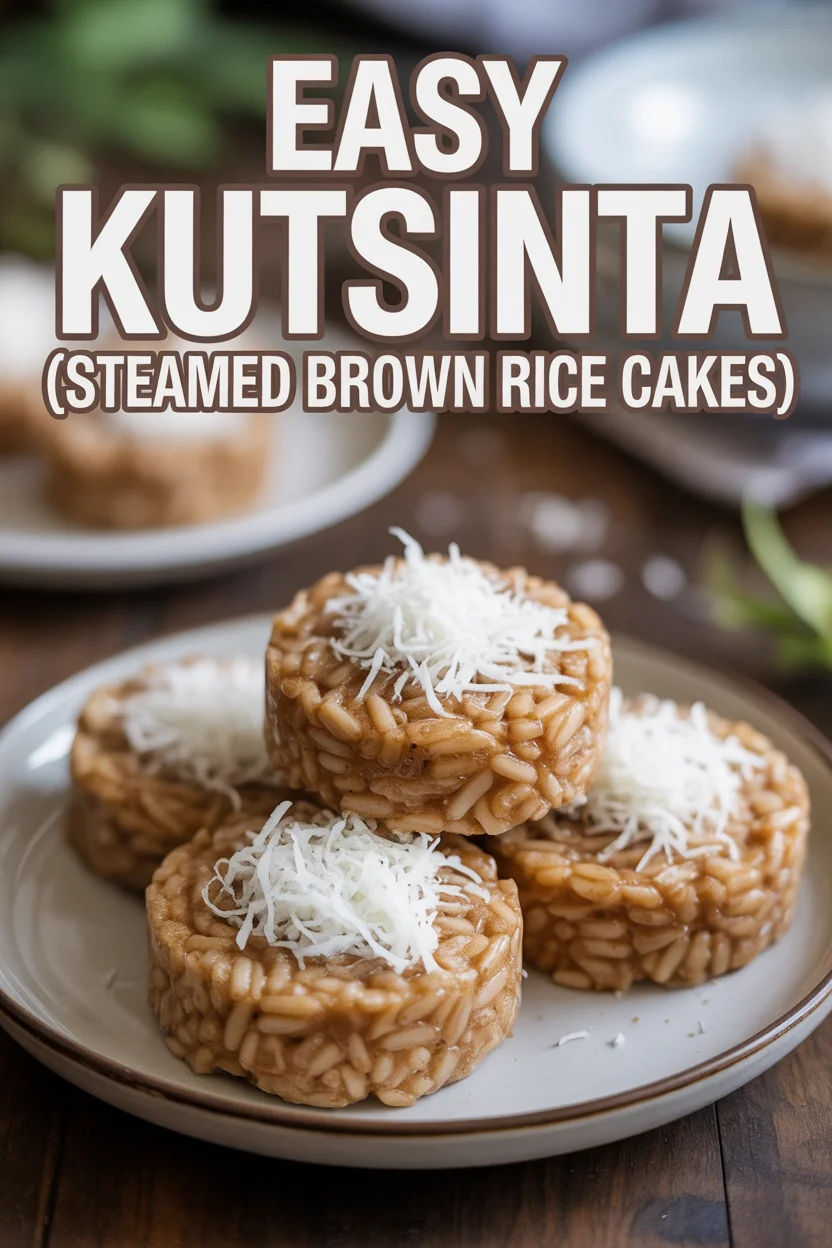 Easy Kutsinta (Steamed Brown Rice Cakes)