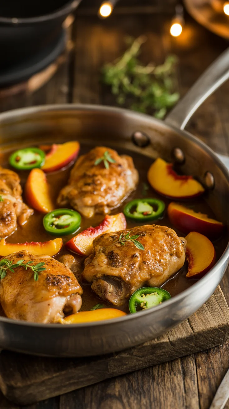 Sizzling Peach Sweet Chili Chicken Thighs for Easy Grilling
