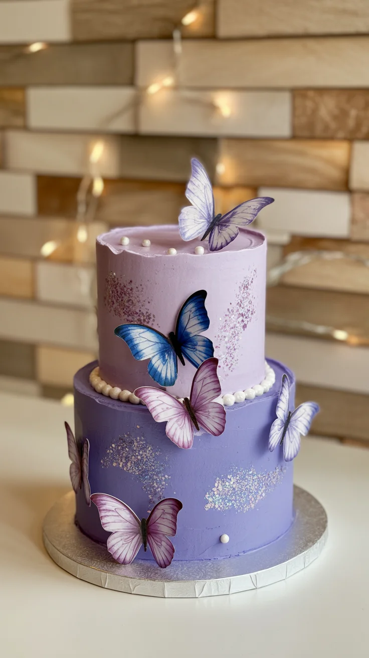 Whimsical Three Tiered Butterfly Birthday Cake Ideas to Delight!