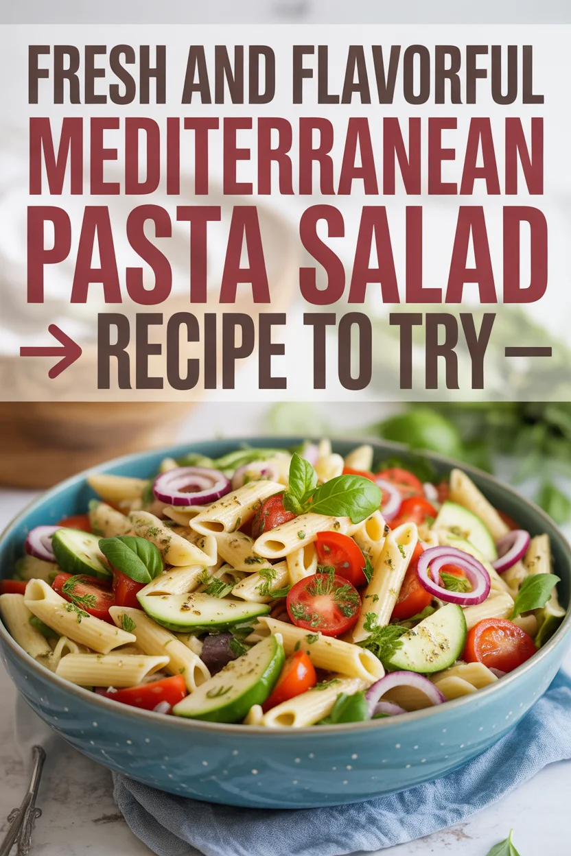 Fresh and Flavorful Mediterranean Pasta Salad Recipe to Try